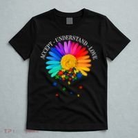 Accept Understand Love Autism Sunflower T-Shirt thumb 5