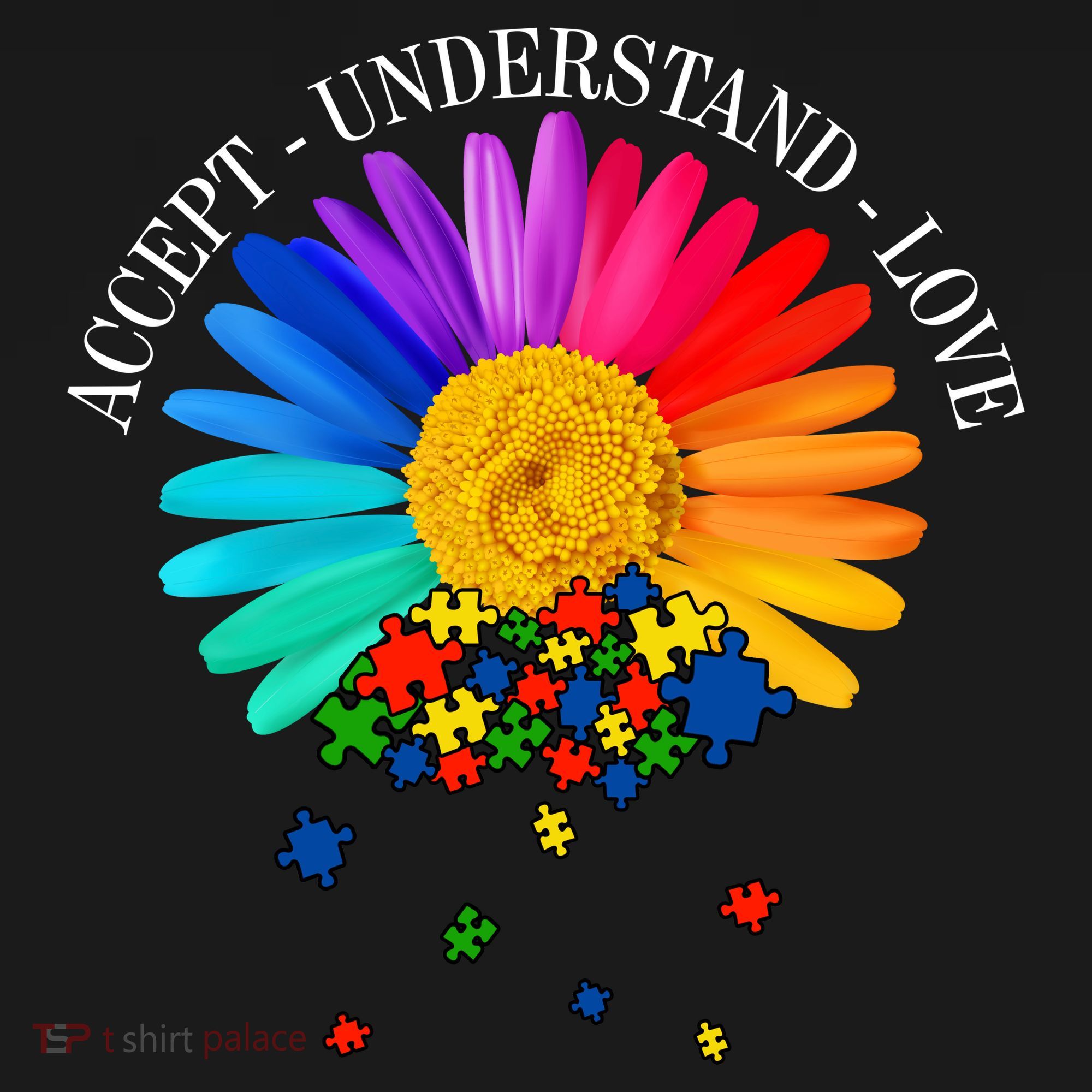 Accept Understand Love Autism Sunflower Bucket Hat