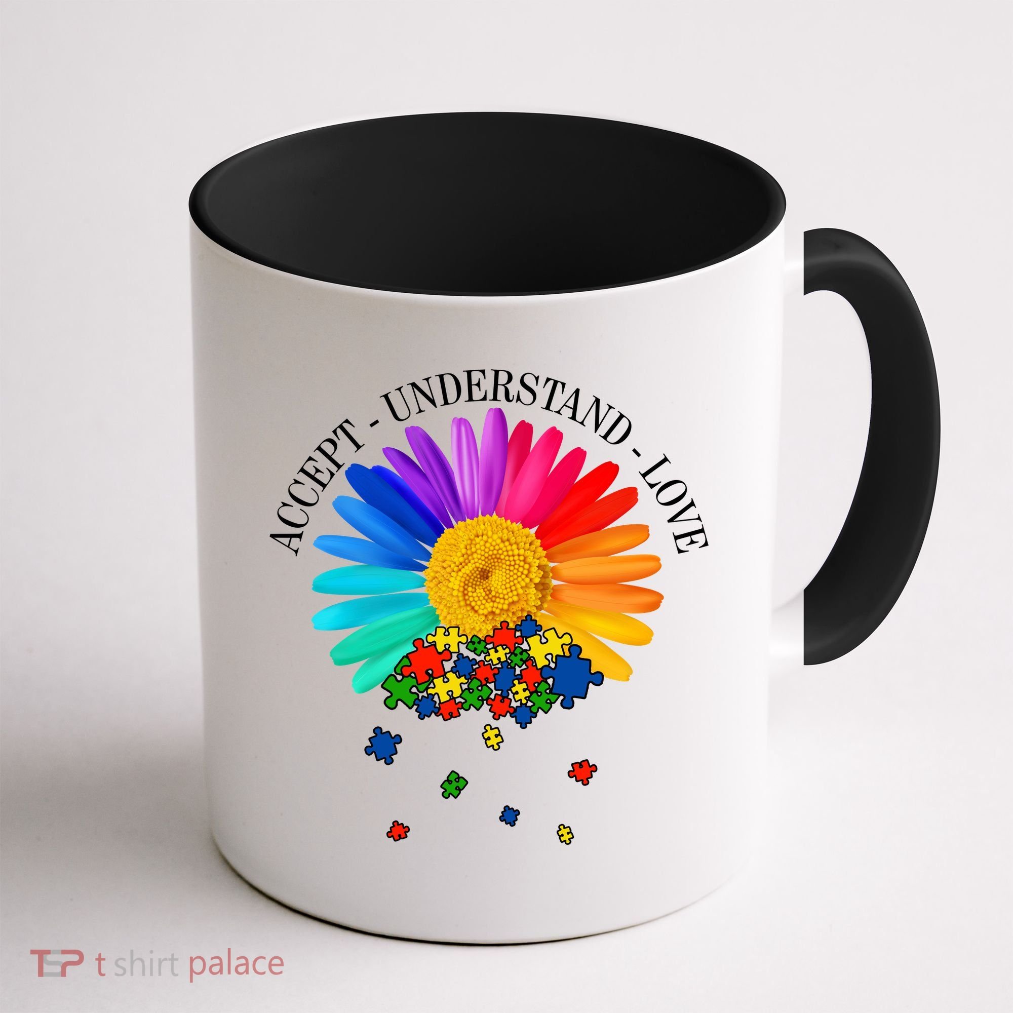 Accept Understand Love Autism Sunflower Coffee Mug