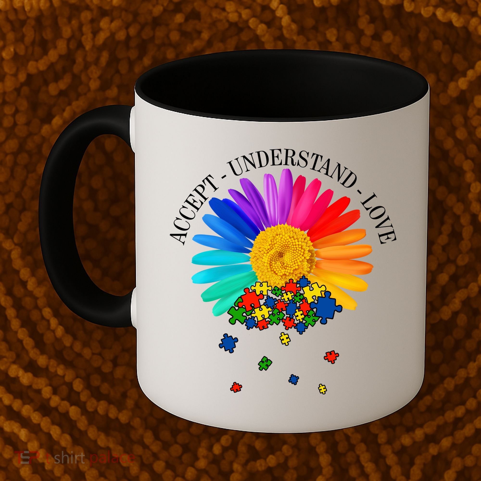 Accept Understand Love Autism Sunflower Coffee Mug