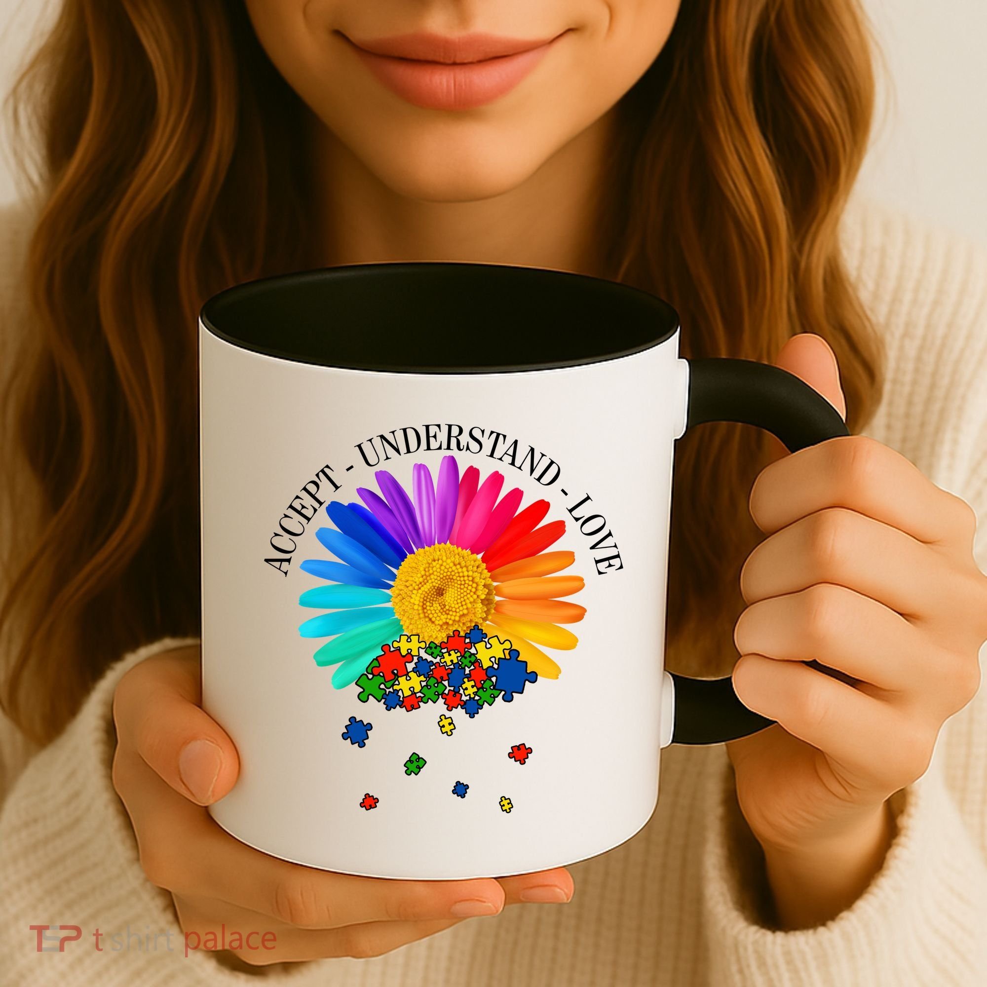 Accept Understand Love Autism Sunflower Coffee Mug