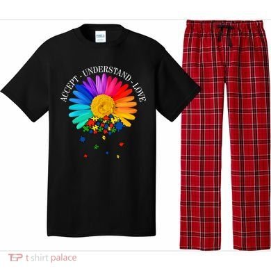 Accept Understand Love Autism Sunflower Pajama Set