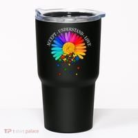 Accept Understand Love Autism Sunflower Tumbler thumb 0