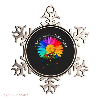Accept Understand Love Autism Sunflower Ornament