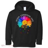 Accept Understand Love Autism Sunflower Toddler Hoodie thumb 0