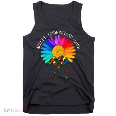 Accept Understand Love Autism Sunflower Tank Top
