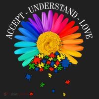 Accept Understand Love Autism Sunflower Golf Towel thumb 3