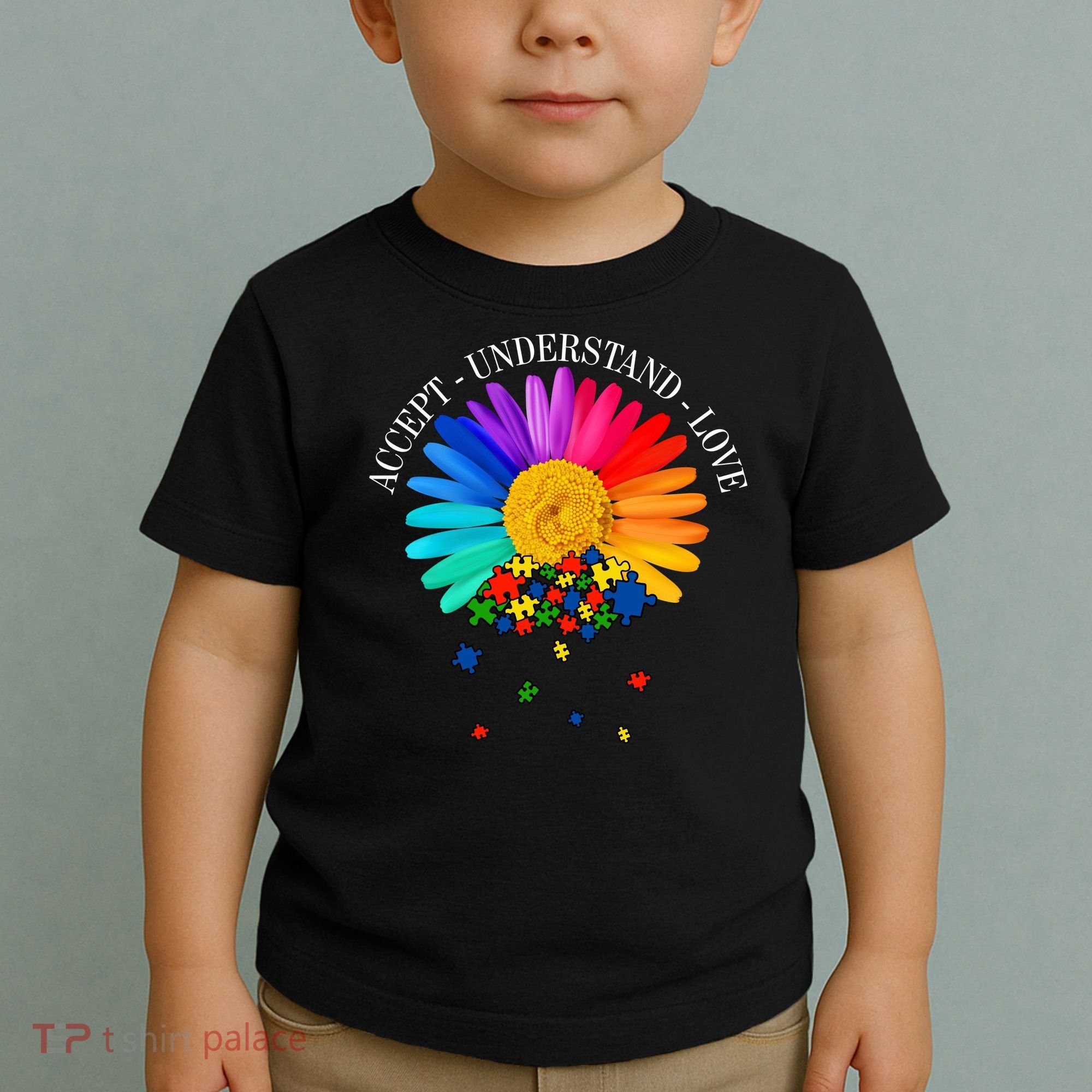Accept Understand Love Autism Sunflower Toddler T-Shirt