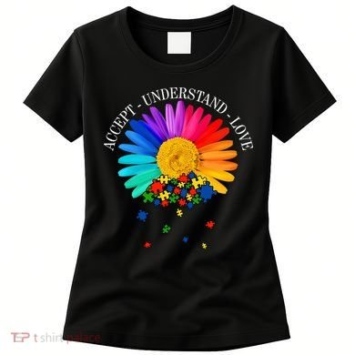 Accept Understand Love Autism Sunflower Women's T-Shirt