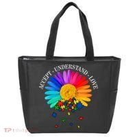 Accept Understand Love Autism Sunflower Tote Bag thumb 0
