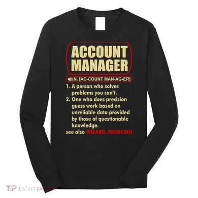 Account Manager Dictionary Definition Term Long Sleeve Shirt