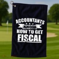 Accountants Know How To Get Fiscal Golf Towel thumb 1