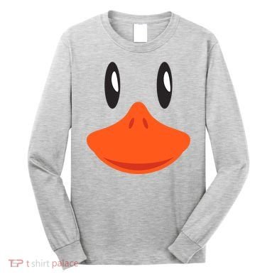 Awesome Cute Duck Face Halloween Costume Long Sleeve Shirt