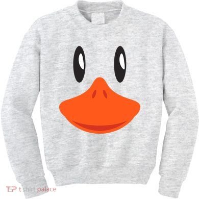 Awesome Cute Duck Face Halloween Costume Kids Sweatshirt