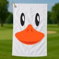 Awesome Cute Duck Face Halloween Costume Golf Towel thumb 1