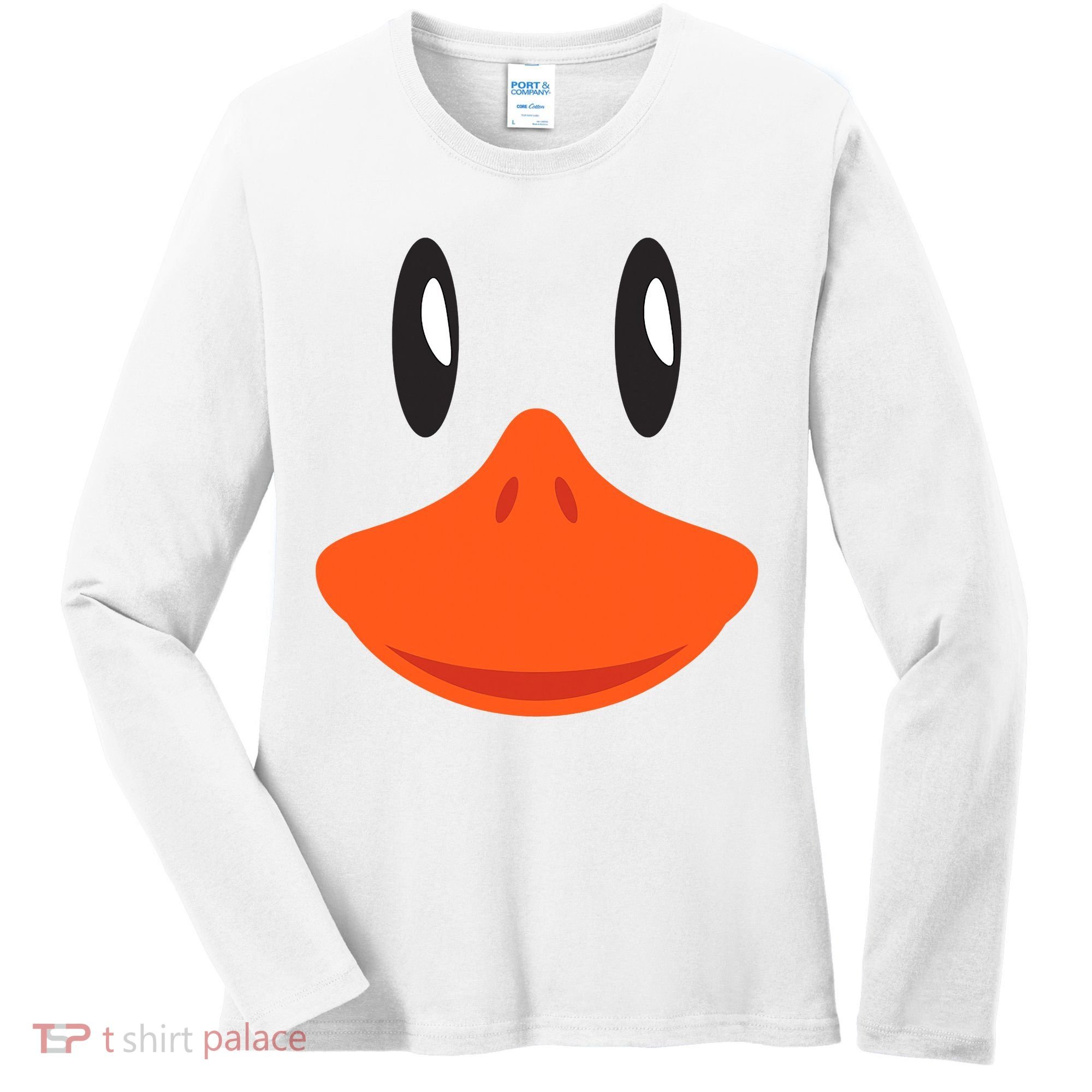 Awesome Cute Duck Face Halloween Costume Women's Long Sleeve Shirt