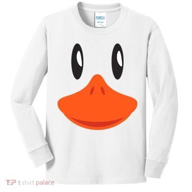 Awesome Cute Duck Face Halloween Costume Kids Long Sleeve Shirt