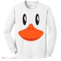 Awesome Cute Duck Face Halloween Costume Kids Long Sleeve Shirt thumb 0