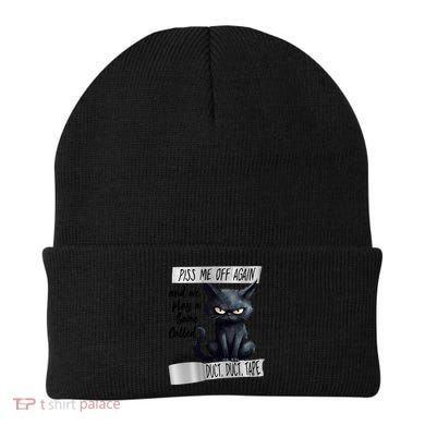 Angry Cat Design Piss Me Off Again And We Play A Game Gift Beanie
