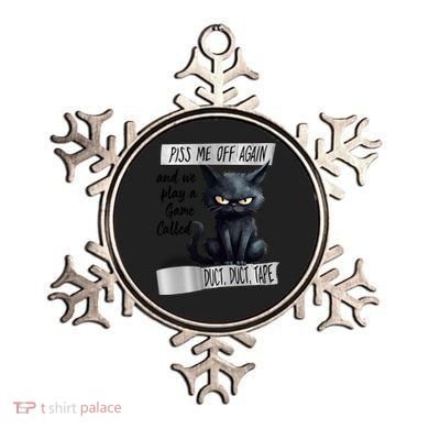 Angry Cat Design Piss Me Off Again And We Play A Game Gift Ornament