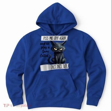 Angry Cat Design Piss Me Off Again And We Play A Game Gift Hoodie