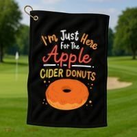 Apple Cider Donuts Apple Picking Golf Towel thumb 1
