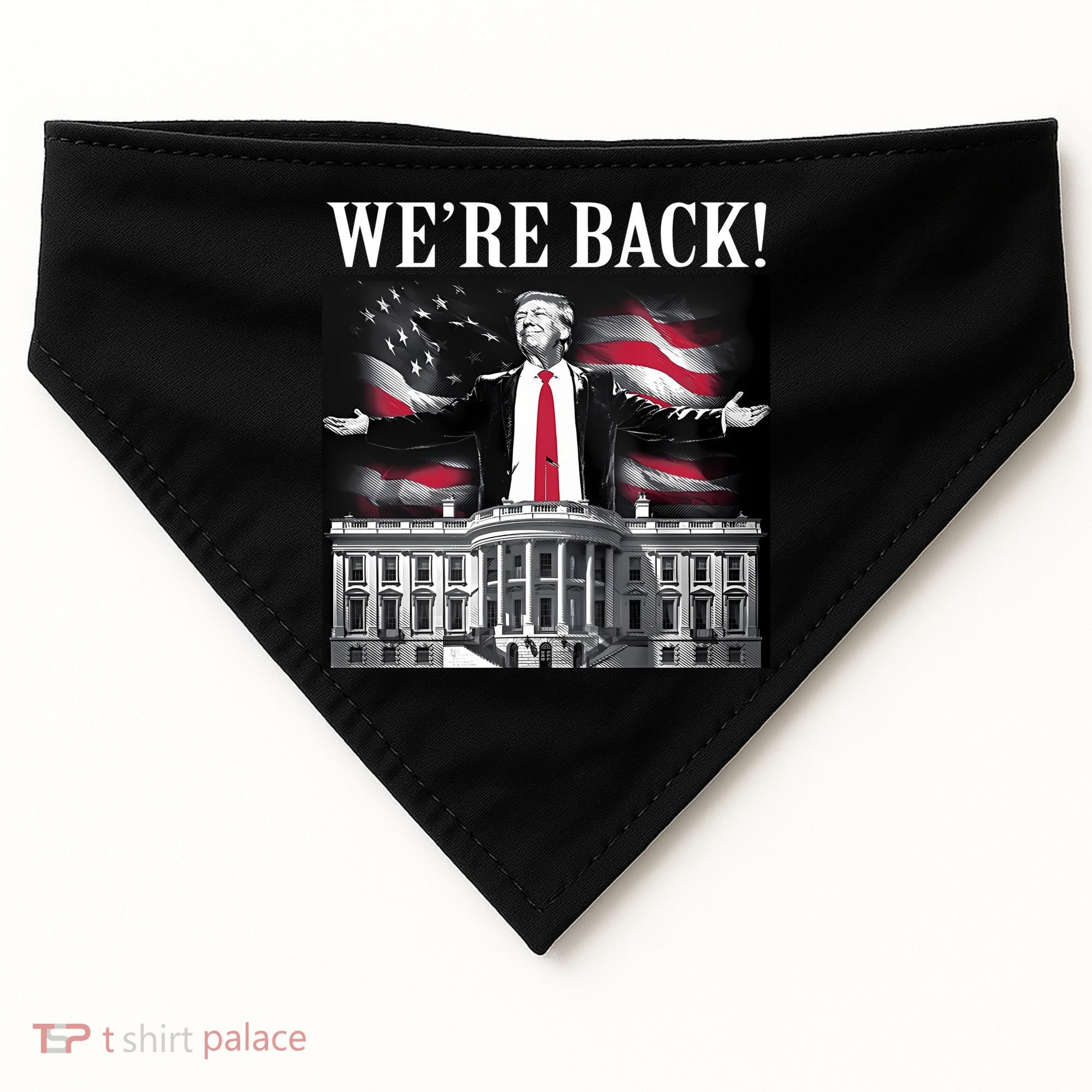 Adam Calhoun Donald Trump WeRe Back USA-Made Doggie Bandana