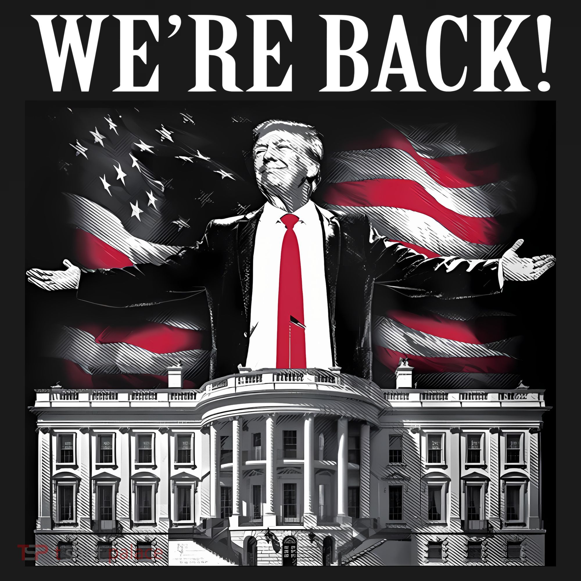 Adam Calhoun Donald Trump WeRe Back USA-Made Doggie Bandana