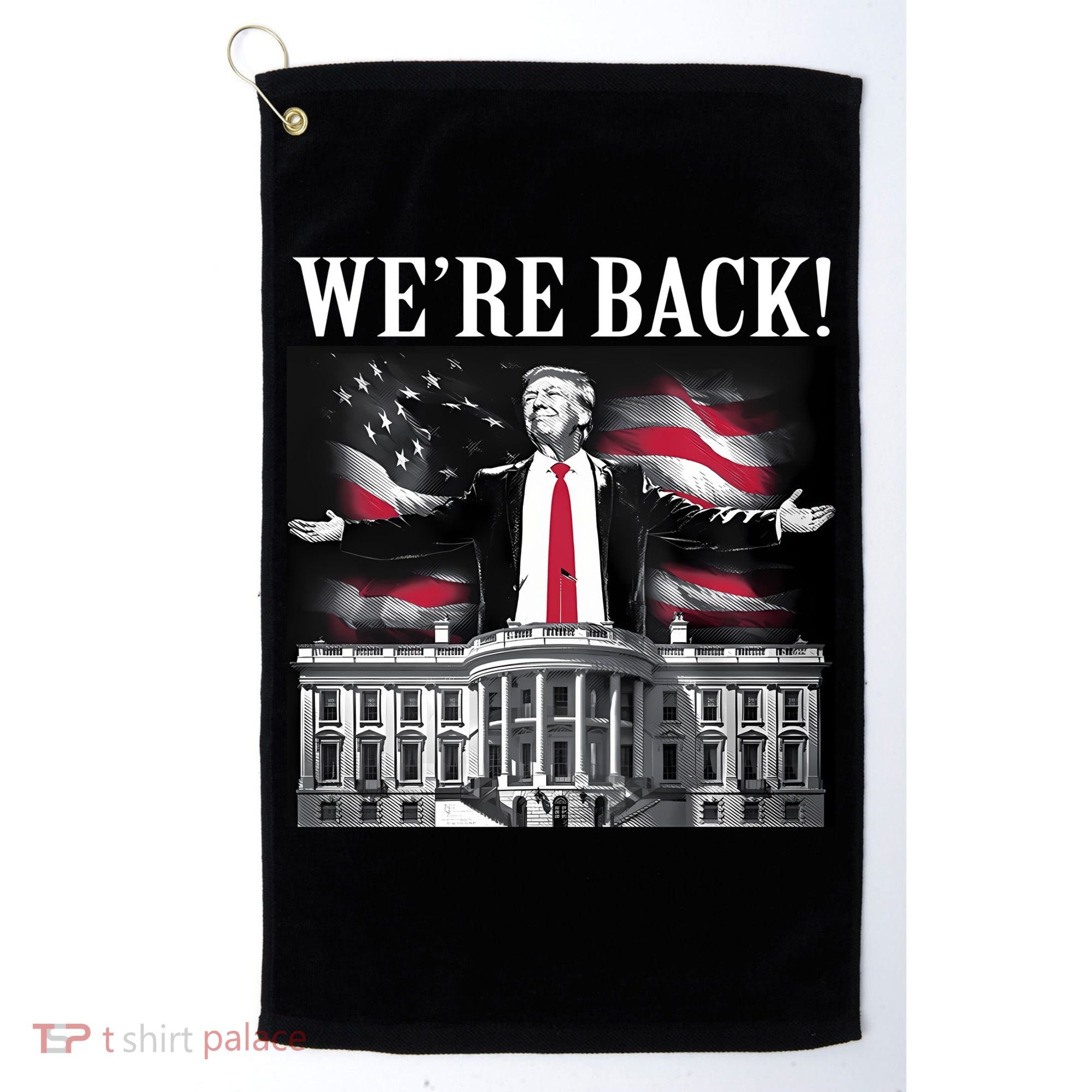 Adam Calhoun Donald Trump WeRe Back Golf Towel