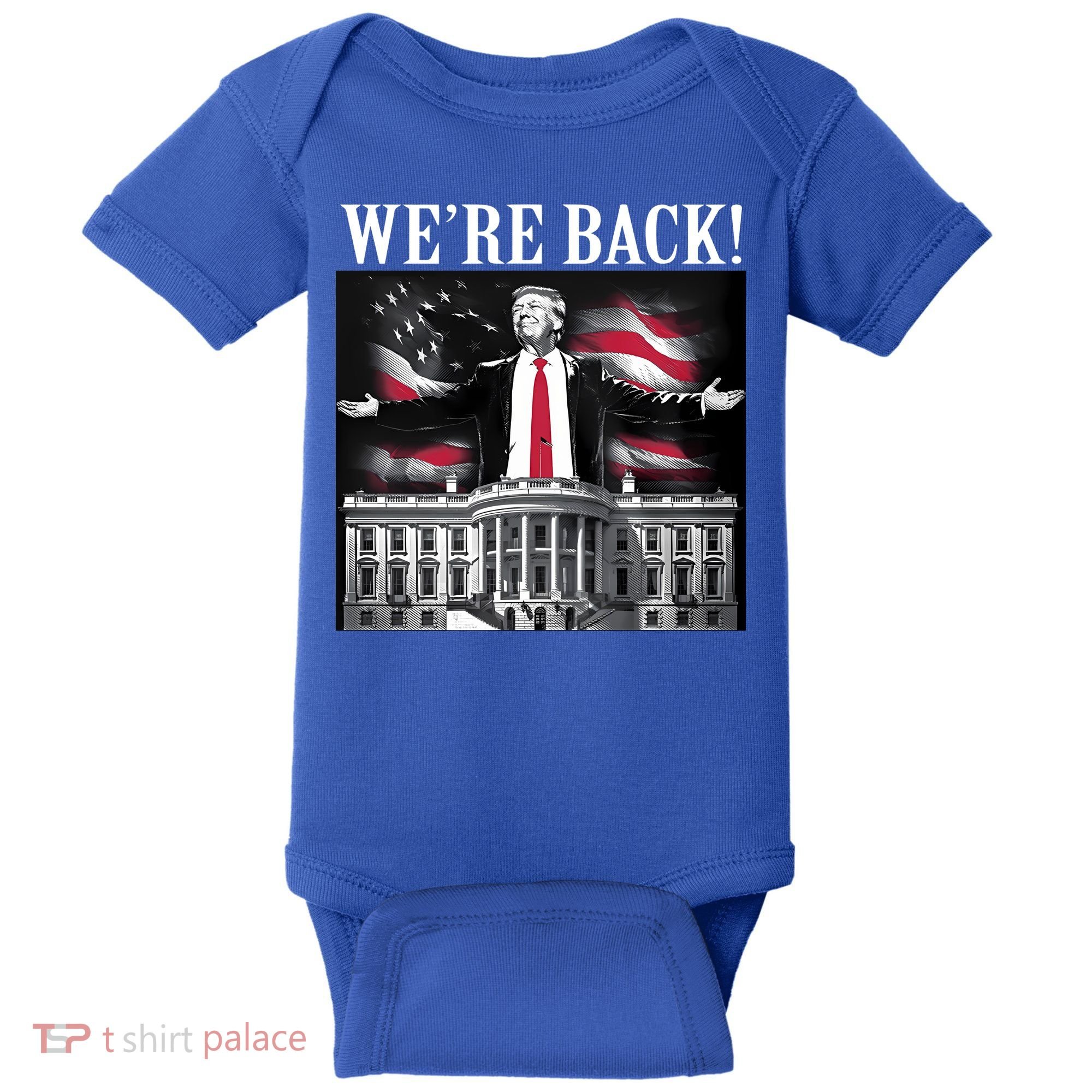Adam Calhoun Donald Trump WeRe Back Baby Bodysuit