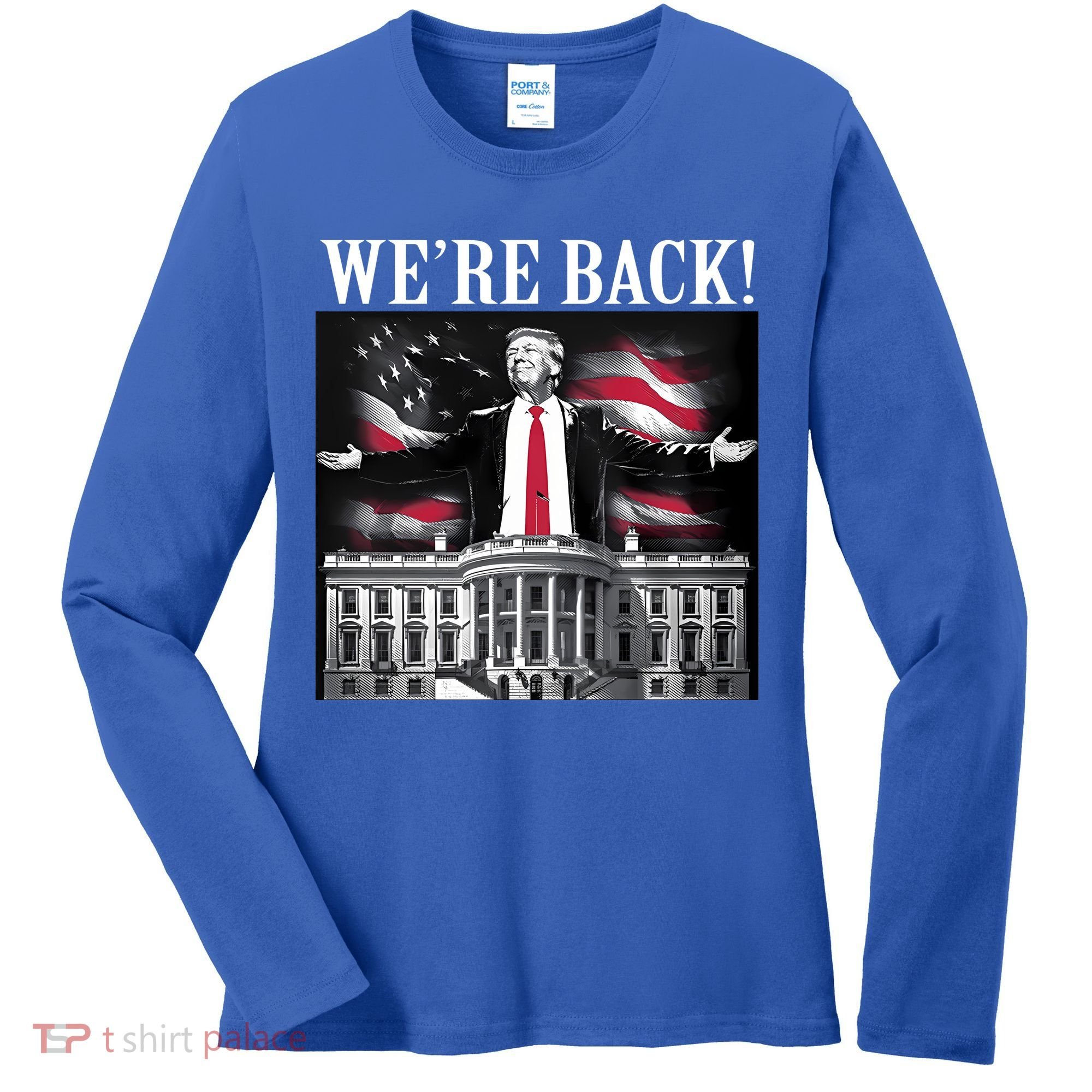 Adam Calhoun Donald Trump WeRe Back Women's Long Sleeve Shirt
