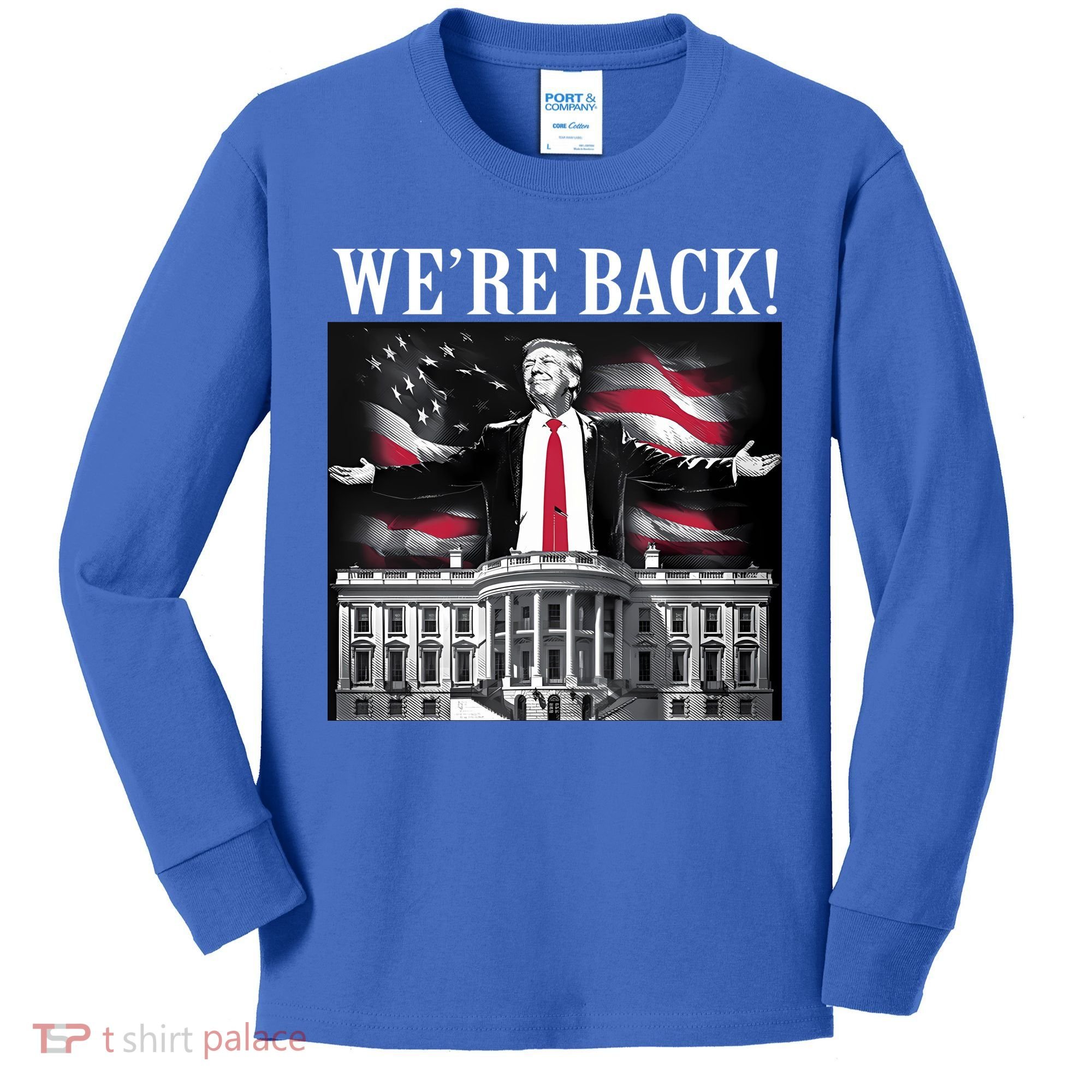 Adam Calhoun Donald Trump WeRe Back Kids Long Sleeve Shirt