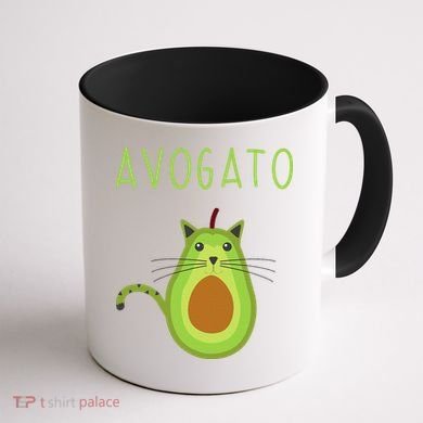 Avogato Cinco De Mayo Gift Cinco De Meow Cat Avocado Coffee Mug back