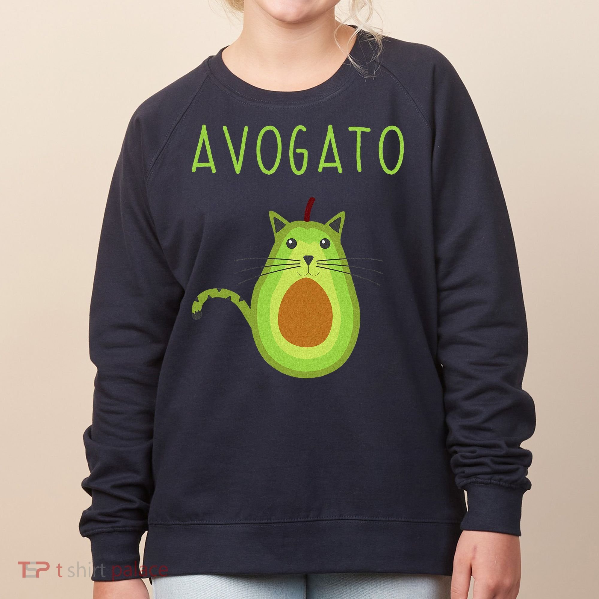 Avogato Cinco De Mayo Gift Cinco De Meow Cat Avocado Women's Sweatshirt