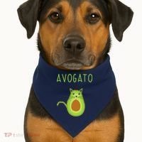 Avogato Cinco De Mayo Gift Cinco De Meow Cat Avocado USA-Made Doggie Bandana thumb 1