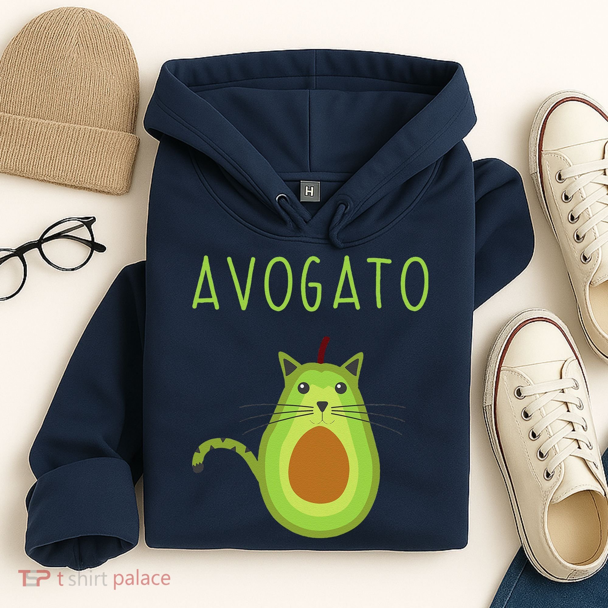 Avogato Cinco De Mayo Gift Cinco De Meow Cat Avocado Hoodie