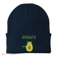 Avogato Cinco De Mayo Gift Cinco De Meow Cat Avocado Beanie thumb 0