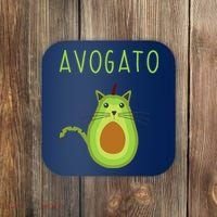 Avogato Cinco De Mayo Gift Cinco De Meow Cat Avocado Coaster thumb 0