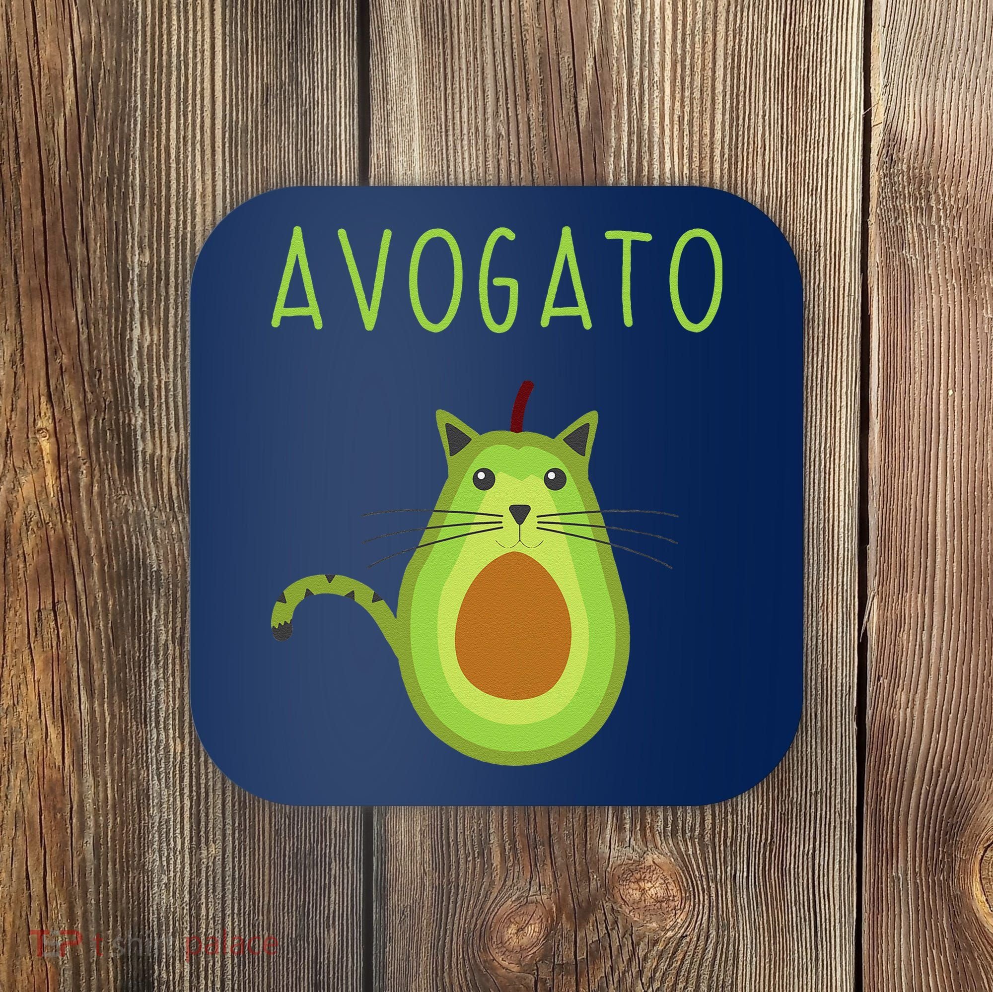 Avogato Cinco De Mayo Gift Cinco De Meow Cat Avocado Coaster