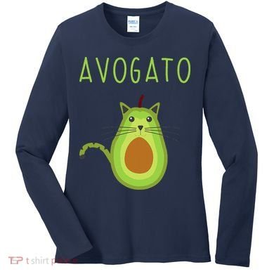Avogato Cinco De Mayo Gift Cinco De Meow Cat Avocado Women's Long Sleeve Shirt