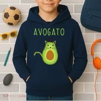 Avogato Cinco De Mayo Gift Cinco De Meow Cat Avocado Kids Hoodie thumb 2