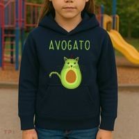 Avogato Cinco De Mayo Gift Cinco De Meow Cat Avocado Kids Hoodie thumb 3
