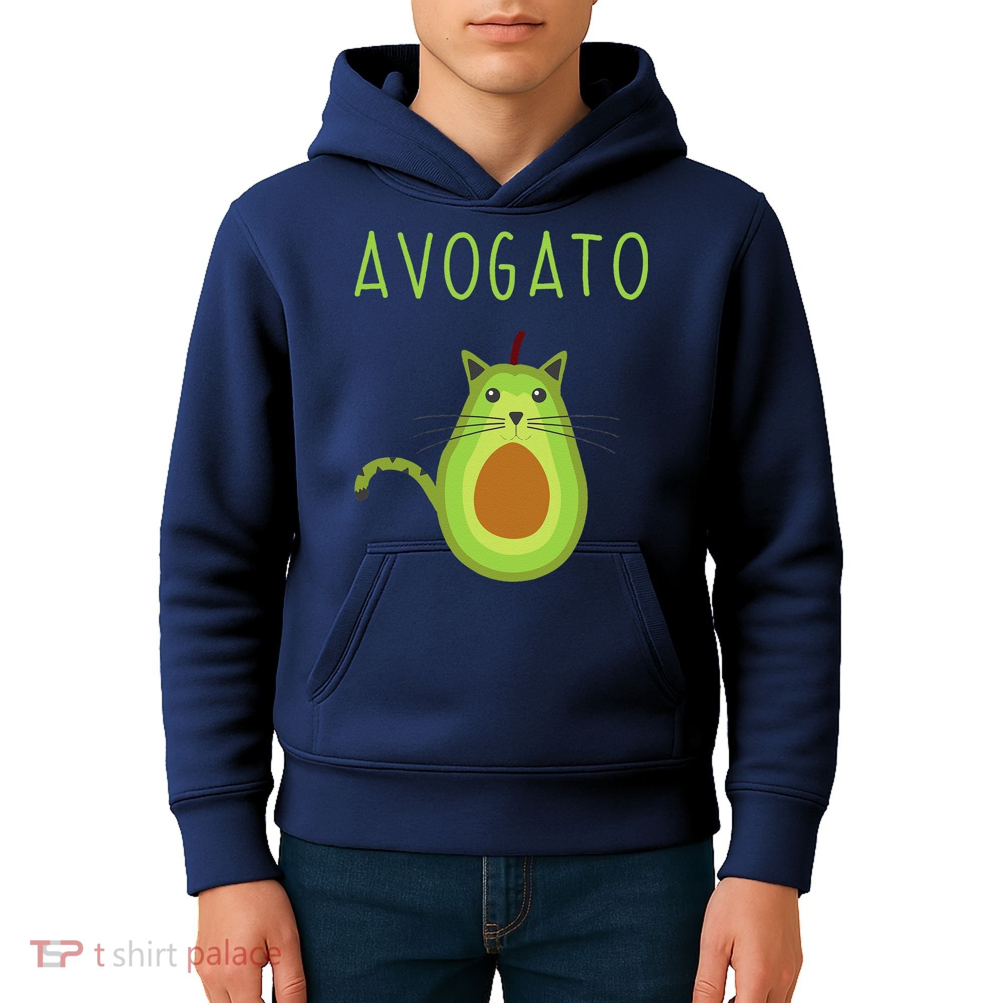 Avogato Cinco De Mayo Gift Cinco De Meow Cat Avocado Kids Hoodie