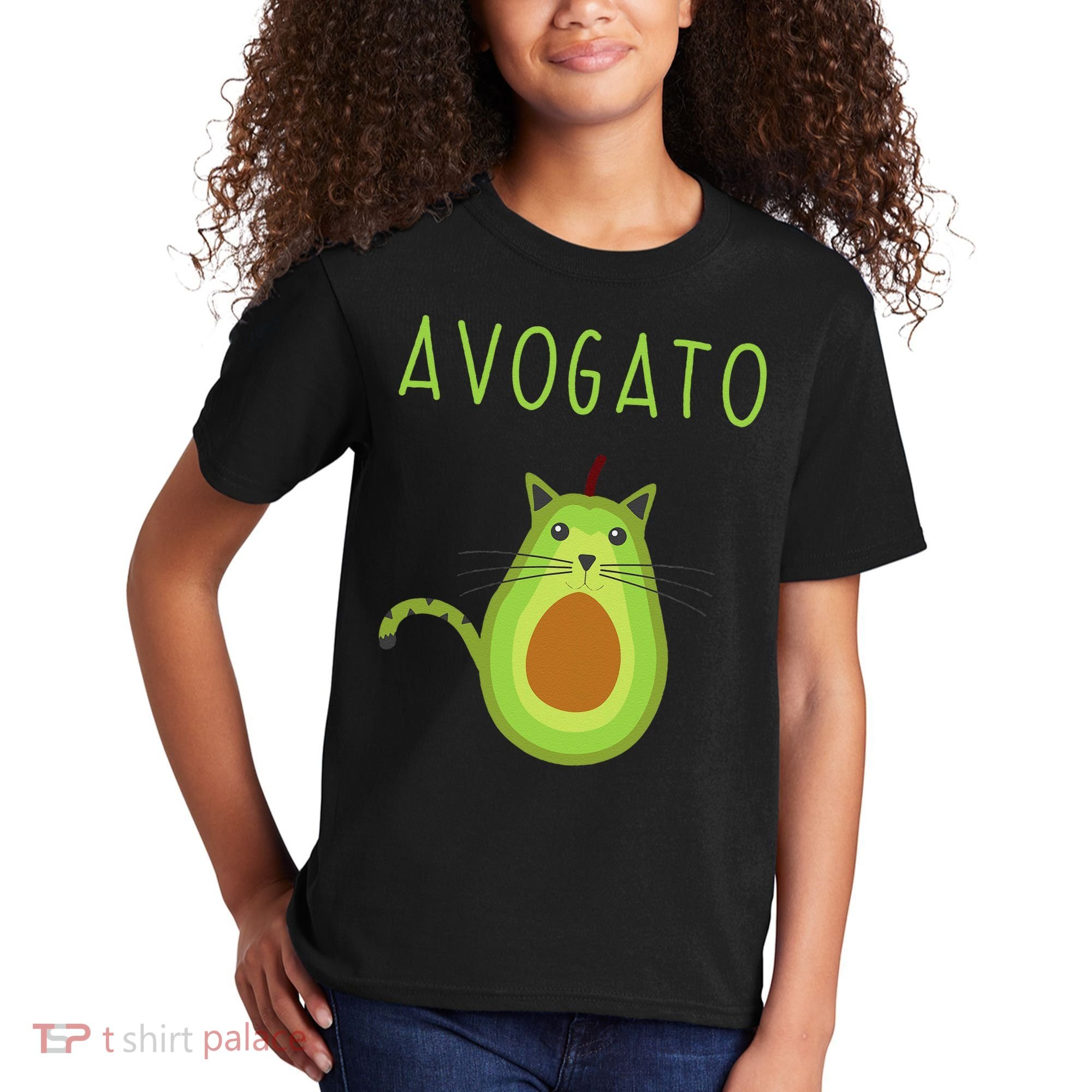 Avogato Cinco De Mayo Gift Cinco De Meow Cat Avocado Kids T-Shirt