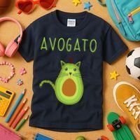 Avogato Cinco De Mayo Gift Cinco De Meow Cat Avocado Kids T-Shirt thumb 3