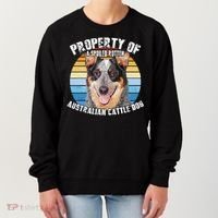 Australian Cattle Dog Blue Retro Property Of Cute Dog Women's Sweatshirt thumb 0