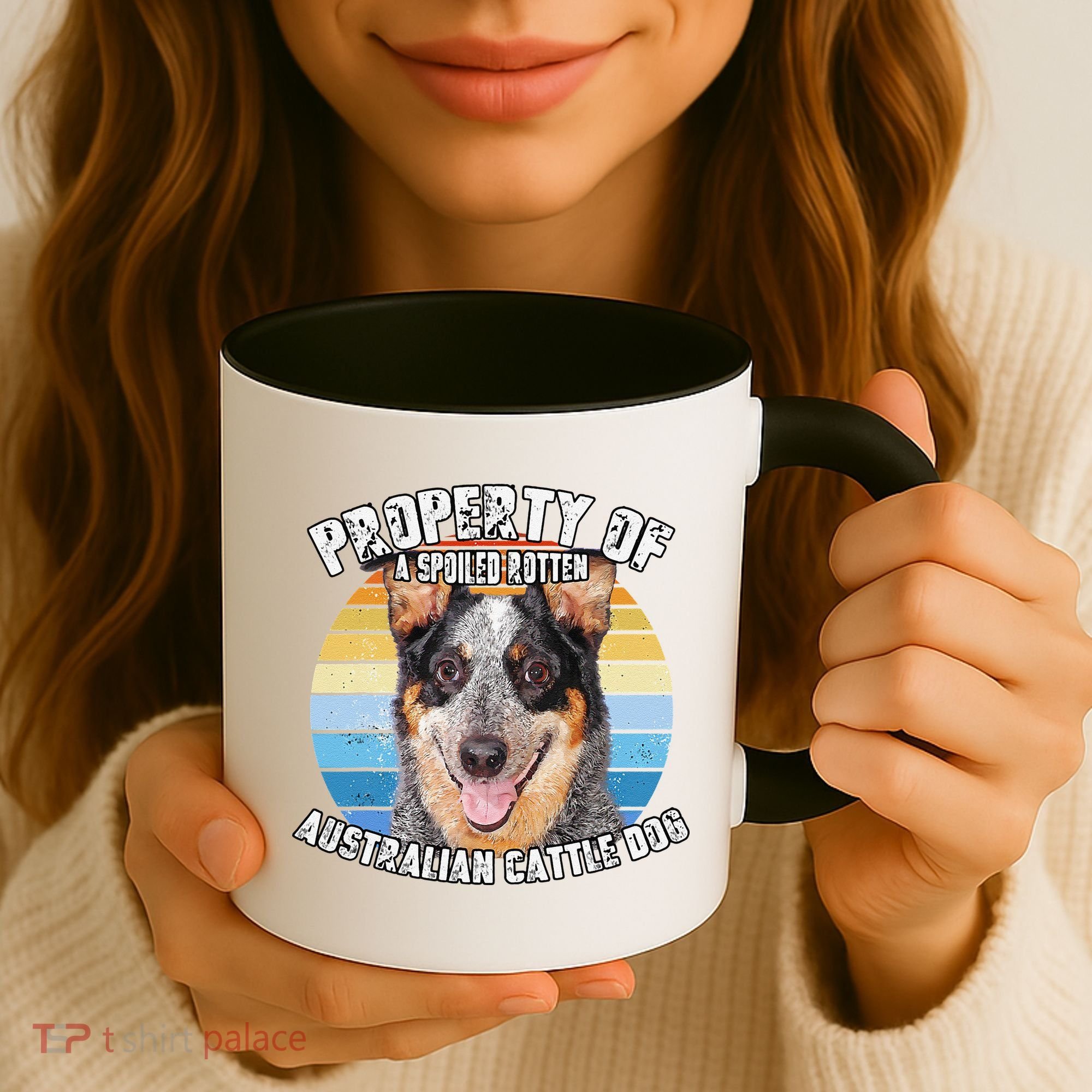 Australian Cattle Dog Blue Retro Property Of Cute Dog Coffee Mug