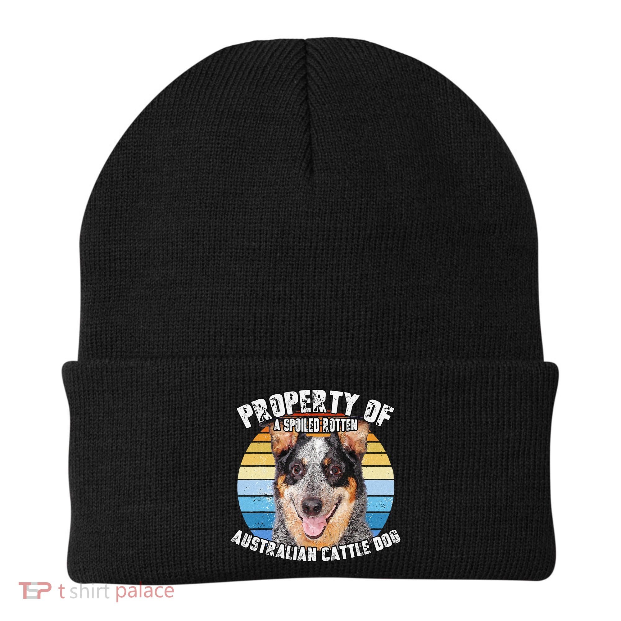 Australian Cattle Dog Blue Retro Property Of Cute Dog Beanie