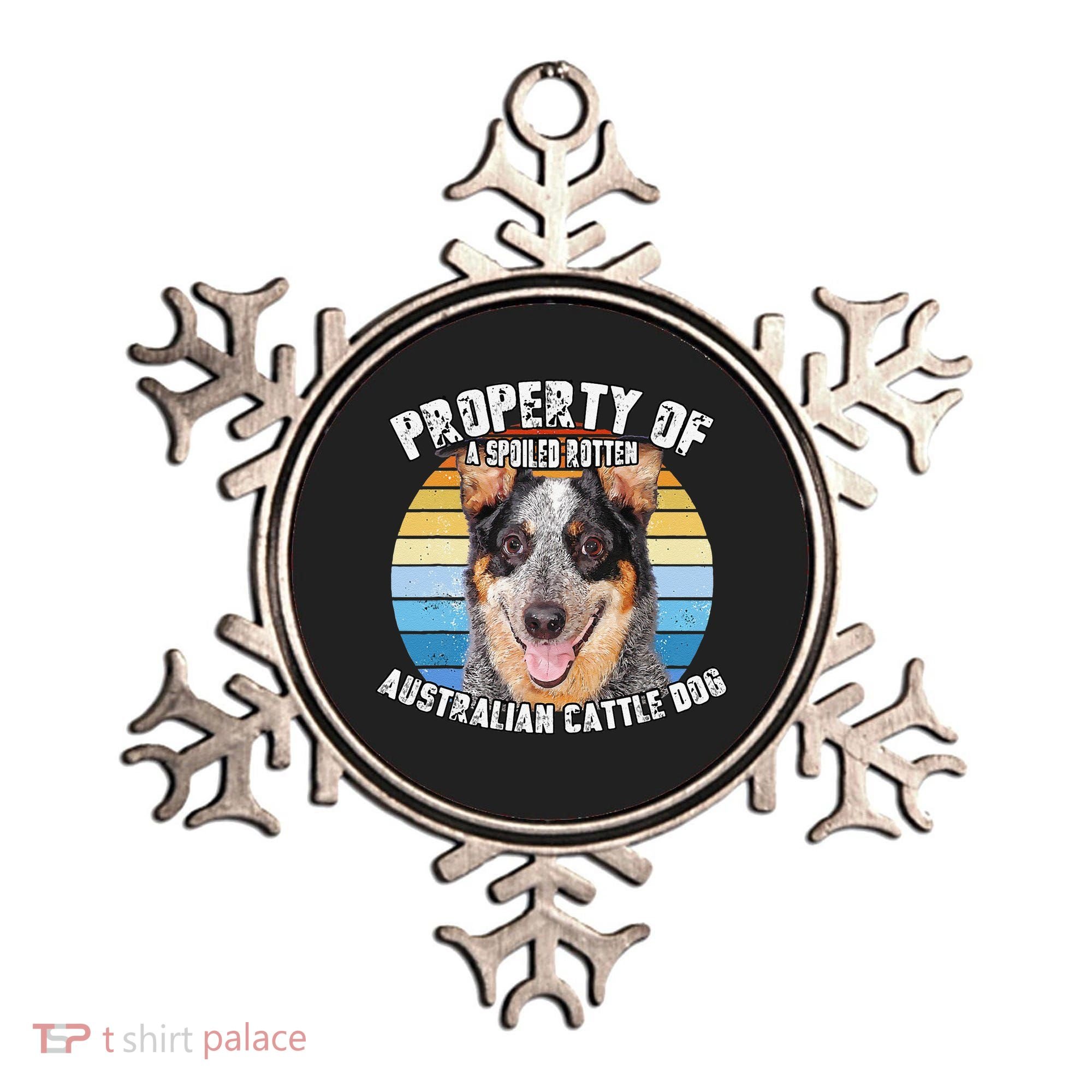 Australian Cattle Dog Blue Retro Property Of Cute Dog Ornament