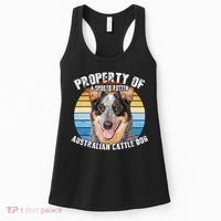 Australian Cattle Dog Blue Retro Property Of Cute Dog Women's Tank Top thumb 0